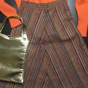 Vintage Wool Striped Skirt